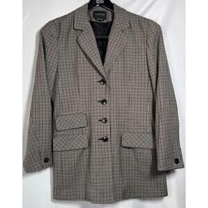 Bridgtown Collection Women's Houndstooth Wool Blazer Jacket